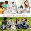imageBluboon Lunch Box for Women Cute Lunch Bag Reusable Insulated Lunch Bags Large Capacity Lunchbox Cooler for Work Picnic or TravelBlack floral beige base