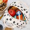 imageBluboon Lunch Box for Women Cute Lunch Bag Reusable Insulated Lunch Bags Large Capacity Lunchbox Cooler for Work Picnic or TravelBlack floral beige base