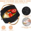 imageBluboon Lunch Box for Women Cute Lunch Bag Reusable Insulated Lunch Bags Large Capacity Lunchbox Cooler for Work Picnic or TravelBlackishbrown