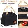 imageBluboon Lunch Box for Women Cute Lunch Bag Reusable Insulated Lunch Bags Large Capacity Lunchbox Cooler for Work Picnic or TravelBlackishbrown