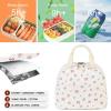 imageBluboon Lunch Box for Women Cute Lunch Bag Reusable Insulated Lunch Bags Large Capacity Lunchbox Cooler for Work Picnic or TravelBow Floral Beige 212