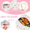 imageBluboon Lunch Box for Women Cute Lunch Bag Reusable Insulated Lunch Bags Large Capacity Lunchbox Cooler for Work Picnic or TravelBow Floral Beige 212
