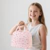 imageBluboon Lunch Box for Women Cute Lunch Bag Reusable Insulated Lunch Bags Large Capacity Lunchbox Cooler for Work Picnic or TravelBow Floral Pink 212