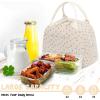 imageBluboon Lunch Box for Women Cute Lunch Bag Reusable Insulated Lunch Bags Large Capacity Lunchbox Cooler for Work Picnic or TravelBrown white grid