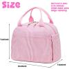 imageBluboon Lunch Box for Women Cute Lunch Bag Reusable Insulated Lunch Bags Large Capacity Lunchbox Cooler for Work Picnic or TravelPink White Vertical Stripes