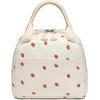 imageBluboon Lunch Box for Women Cute Lunch Bag Reusable Insulated Lunch Bags Large Capacity Lunchbox Cooler for Work Picnic or TravelStrawberry beige