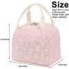 imageBluboon Lunch Box for Women Cute Lunch Bag Reusable Insulated Lunch Bags Large Capacity Lunchbox Cooler for Work Picnic or TravelWhite daisies pink