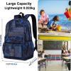imageBluboon Mesh Backpack for Girls Kids SemiTransparent School Bookbag See Through Beach Bag DaypackGraffiti