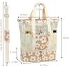 imageBluboon Mesh Beach Tote Bag with Cooler Compartment Insulated Detachable Picnic Bag with Zipper and Pocket Pool Bag for WomenAbig Flower 157