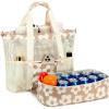 imageBluboon Mesh Beach Tote Bag with Cooler Compartment Insulated Detachable Picnic Bag with Zipper and Pocket Pool Bag for WomenAbig Flower 157