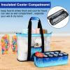 imageBluboon Mesh Beach Tote Bag with Cooler Compartment Insulated Detachable Picnic Bag with Zipper and Pocket Pool Bag for WomenDark Blue Turtle