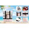 imageBluboon Mesh Beach Tote Bag with Cooler Compartment Insulated Detachable Picnic Bag with Zipper and Pocket Pool Bag for WomenPink