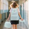 imageBluboon School Backpack Teens Girls Boys Kids School Book Bags with Lunch Box Pencil BagBlue Checked