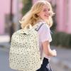 imageBluboon School Backpack Teens Girls Boys Kids School Book Bags with Lunch Box Pencil BagBrown Floral Beige Base