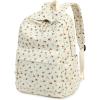 imageBluboon School Backpack Teens Girls Boys Kids School Book Bags with Lunch Box Pencil BagBrown Floral Beige Base