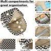 imageBluboon School Backpack Teens Girls Boys Kids School Book Bags with Lunch Box Pencil BagCorduroy Black Checkered 1