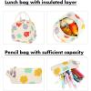 imageBluboon School Backpack Teens Girls Boys Kids School Book Bags with Lunch Box Pencil BagCorduroy Colorful Floret