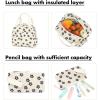 imageBluboon School Backpack Teens Girls Boys Kids School Book Bags with Lunch Box Pencil BagCorduroy Floral