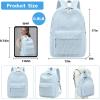 imageBluboon School Backpack Teens Girls Boys Kids School Book Bags with Lunch Box Pencil BagCorduroy Jansport Blue