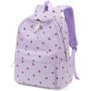 imageBluboon School Backpack Teens Girls Boys Kids School Book Bags with Lunch Box Pencil BagCorduroy Strawberry Purple