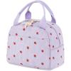 imageBluboon School Backpack Teens Girls Boys Kids School Book Bags with Lunch Box Pencil BagCorduroy Strawberry Purple