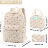 imageBluboon School Backpack Teens Girls Boys Kids School Book Bags with Lunch Box Pencil BagCorduroystrawberry