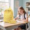 imageBluboon School Backpack Teens Girls Boys Kids School Book Bags with Lunch Box Pencil BagFlower 95 Yellow