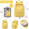 imageBluboon School Backpack Teens Girls Boys Kids School Book Bags with Lunch Box Pencil BagFlower 95 Yellow