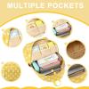 imageBluboon School Backpack Teens Girls Boys Kids School Book Bags with Lunch Box Pencil BagFlower 95 Yellow