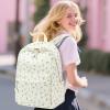 imageBluboon School Backpack Teens Girls Boys Kids School Book Bags with Lunch Box Pencil BagPurple Flower Beige