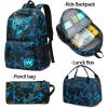 imageBluboon School Backpack for Boys Teens Bookbag Travel Daypack Kids Girls Lunch Bag Pencil CaseGraffiti Blue
