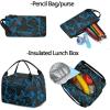 imageBluboon School Backpack for Boys Teens Bookbag Travel Daypack Kids Girls Lunch Bag Pencil CaseGraffiti Blue
