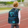 imageBluboon School Backpack for Boys Teens Bookbag Travel Daypack Kids Girls Lunch Bag Pencil CaseGraffiti Blue