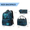 imageBluboon School Backpack for Boys Teens Bookbag Travel Daypack Kids Girls Lunch Bag Pencil CaseGraffiti Blue