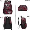 imageBluboon School Backpack for Boys Teens Bookbag Travel Daypack Kids Girls Lunch Bag Pencil CaseGraffiti Red