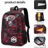 imageBluboon School Backpack for Boys Teens Bookbag Travel Daypack Kids Girls Lunch Bag Pencil CaseGraffiti Red