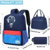 imageBluboon School Backpack for Boys Teens Bookbag Travel Daypack Kids Girls Lunch Bag Pencil CaseNavy and Blue