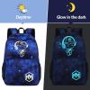 imageBluboon School Backpack for Boys Teens Bookbag Travel Daypack Kids Girls Lunch Bag Pencil CaseStarry skyblue