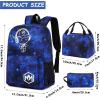 imageBluboon School Backpack for Boys Teens Bookbag Travel Daypack Kids Girls Lunch Bag Pencil CaseStarry skyblue
