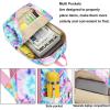 imageBluboon School Backpack for Girls Teens Bookbag Set Laptop Backpack Lunch Box with Pencil Bag Tie Dye Blue
