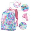 imageBluboon School Backpack for Girls Teens Bookbag Set Laptop Backpack Lunch Box with Pencil Bag Tie Dye Blue