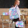 imageBluboon School Backpack for Girls Teens Bookbag Set Laptop Backpack Lunch Box with Pencil Bag Tie Dye Blue