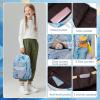 imageBluboon Teen Girls School Backpack Kids Bookbag Set with Lunch Box Pencil Case Travel Laptop Backpack Casual Daypacks Marble PinkBlueBluewhite