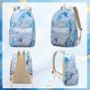 imageBluboon Teen Girls School Backpack Kids Bookbag Set with Lunch Box Pencil Case Travel Laptop Backpack Casual Daypacks Marble PinkBlueBluewhite