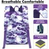 imageBluboon Teen Girls School Backpack Kids Bookbag Set with Lunch Box Pencil Case Travel Laptop Backpack Casual Daypacks Marble PinkBlueCamo Purple