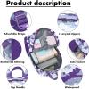 imageBluboon Teen Girls School Backpack Kids Bookbag Set with Lunch Box Pencil Case Travel Laptop Backpack Casual Daypacks Marble PinkBlueCamo Purple