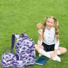 imageBluboon Teen Girls School Backpack Kids Bookbag Set with Lunch Box Pencil Case Travel Laptop Backpack Casual Daypacks Marble PinkBlueCamo Purple