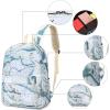 imageBluboon Teen Girls School Backpack Kids Bookbag Set with Lunch Box Pencil Case Travel Laptop Backpack Casual Daypacks Marble PinkBlueGray