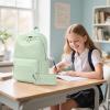 imageBluboon Teen Girls School Backpack Kids Bookbag Set with Lunch Box Pencil Case Travel Laptop Backpack Casual Daypacks Marble PinkBlueGreen set 3