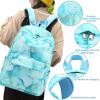 imageBluboon Teen Girls School Backpack Kids Bookbag Set with Lunch Box Pencil Case Travel Laptop Backpack Casual Daypacks Marble PinkBlueMarble Gold Blue